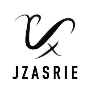 Registered Trademark using baybayin script of the letter J and the name Jzasrie in bold upper case letters